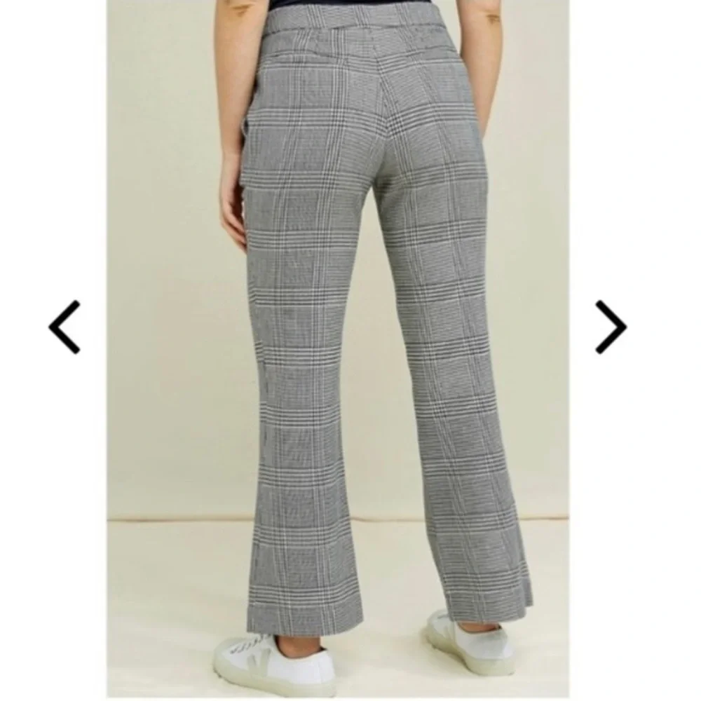 people tree 8 organic cotton Sienna‎ tweed plaid trousers cropped career pant - Picture 3 of 16